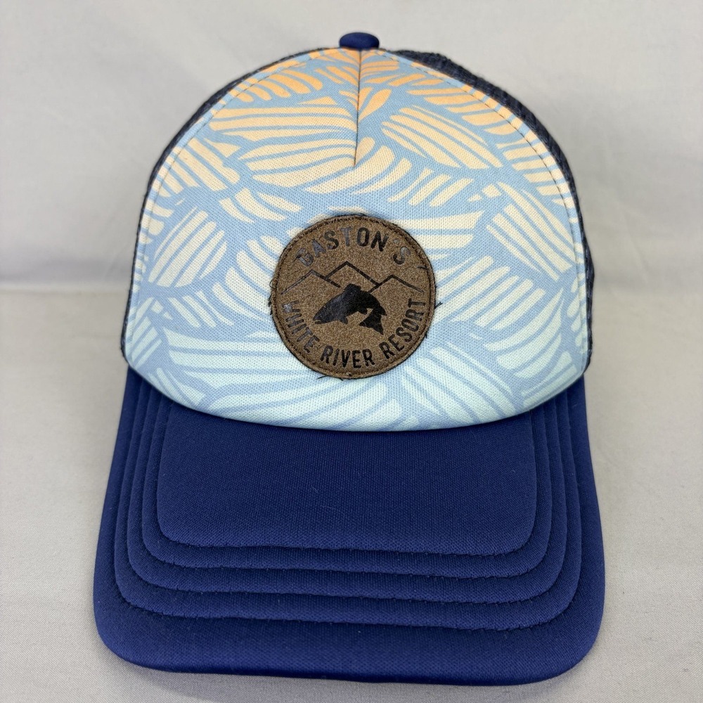 Ouray Trucker Hat Gastons White River Resort Unisex OSFM Navy Blue Mesh Cap